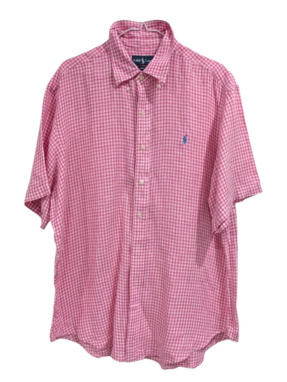 Ralph Lauren Blake Men's Red Gingham Button Down Shirt XL Classic Fit Pony Logo